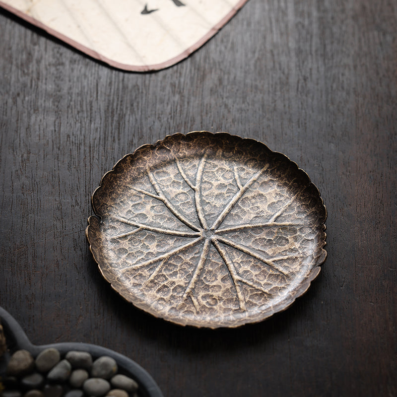 Textured Brass Coaster Set - Jesse's Teahouse