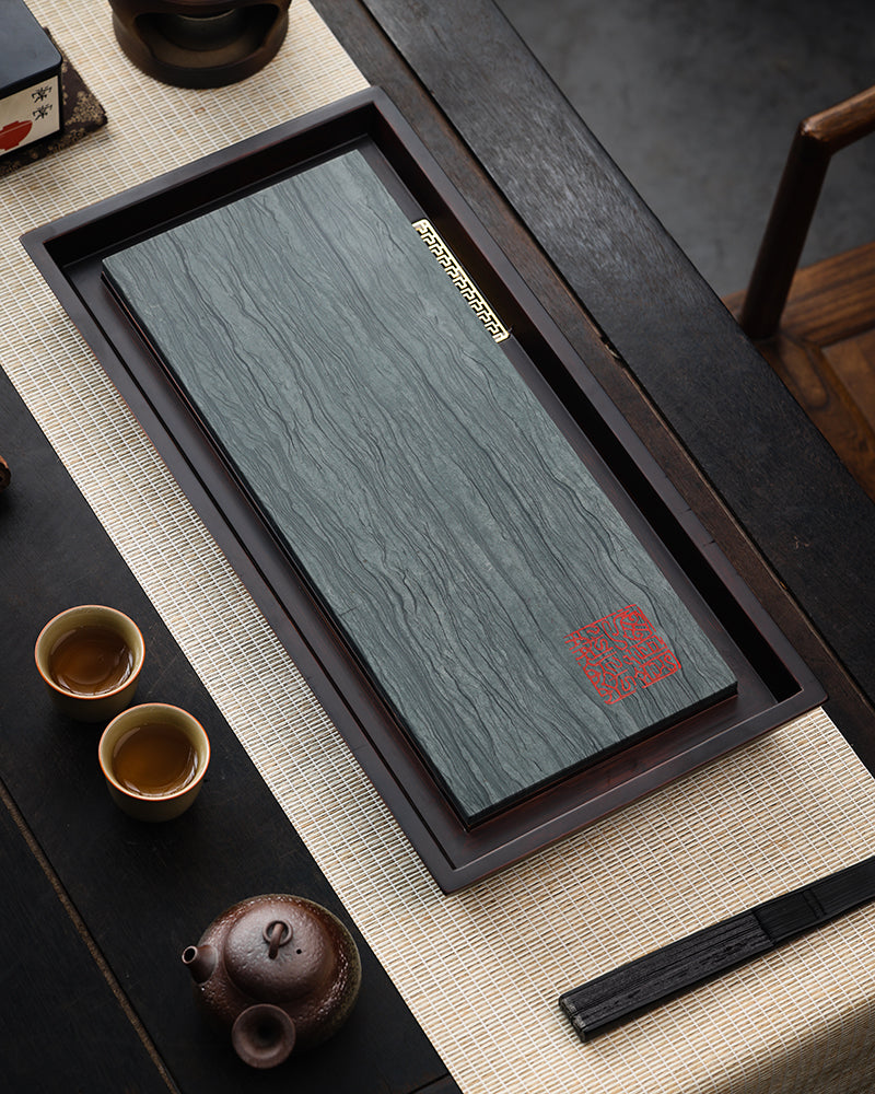 Bluestone "Qing Shi" Polished Stone Tea Table - Jesse's Teahouse