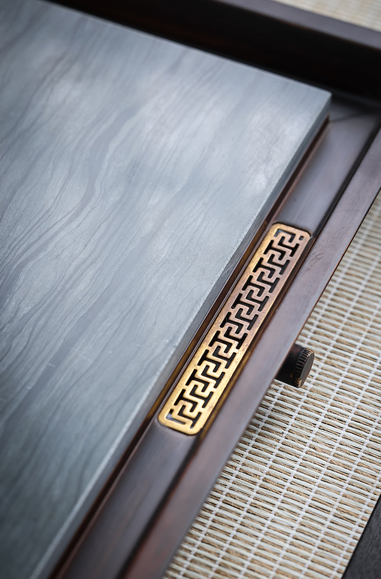 Bluestone "Qing Shi" Polished Stone Tea Table - Jesse's Teahouse