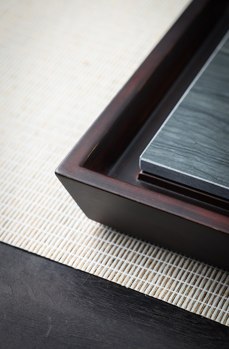 Bluestone "Qing Shi" Polished Stone Tea Table - Jesse's Teahouse