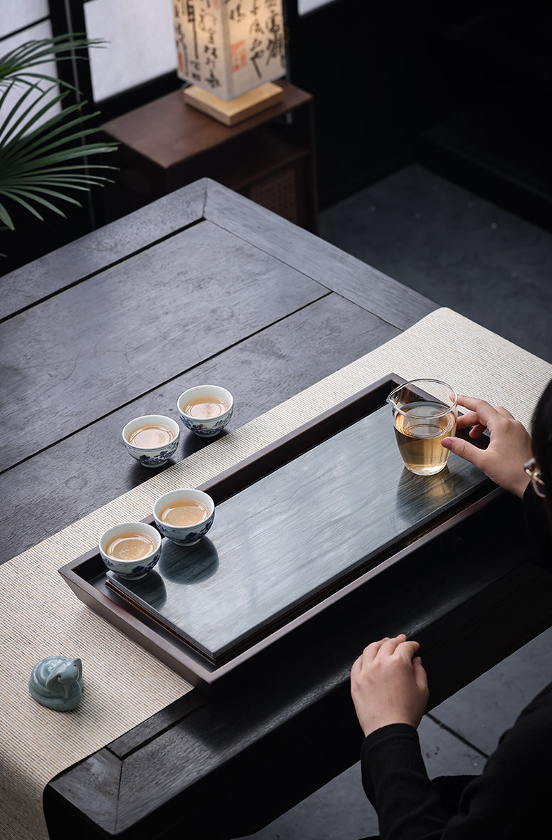 Bluestone "Qing Shi" Polished Stone Tea Table - Jesse's Teahouse