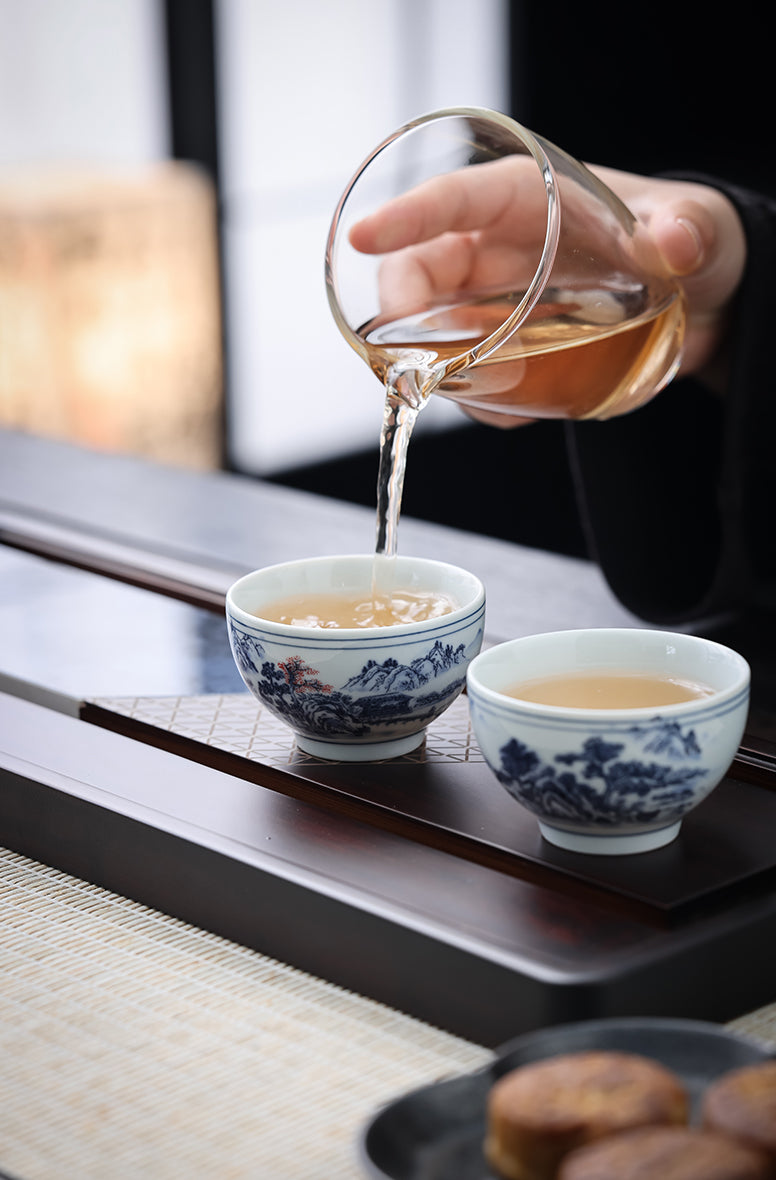 Blue-White Porcelain Gongfu Tea Set - Jesse's Teahouse