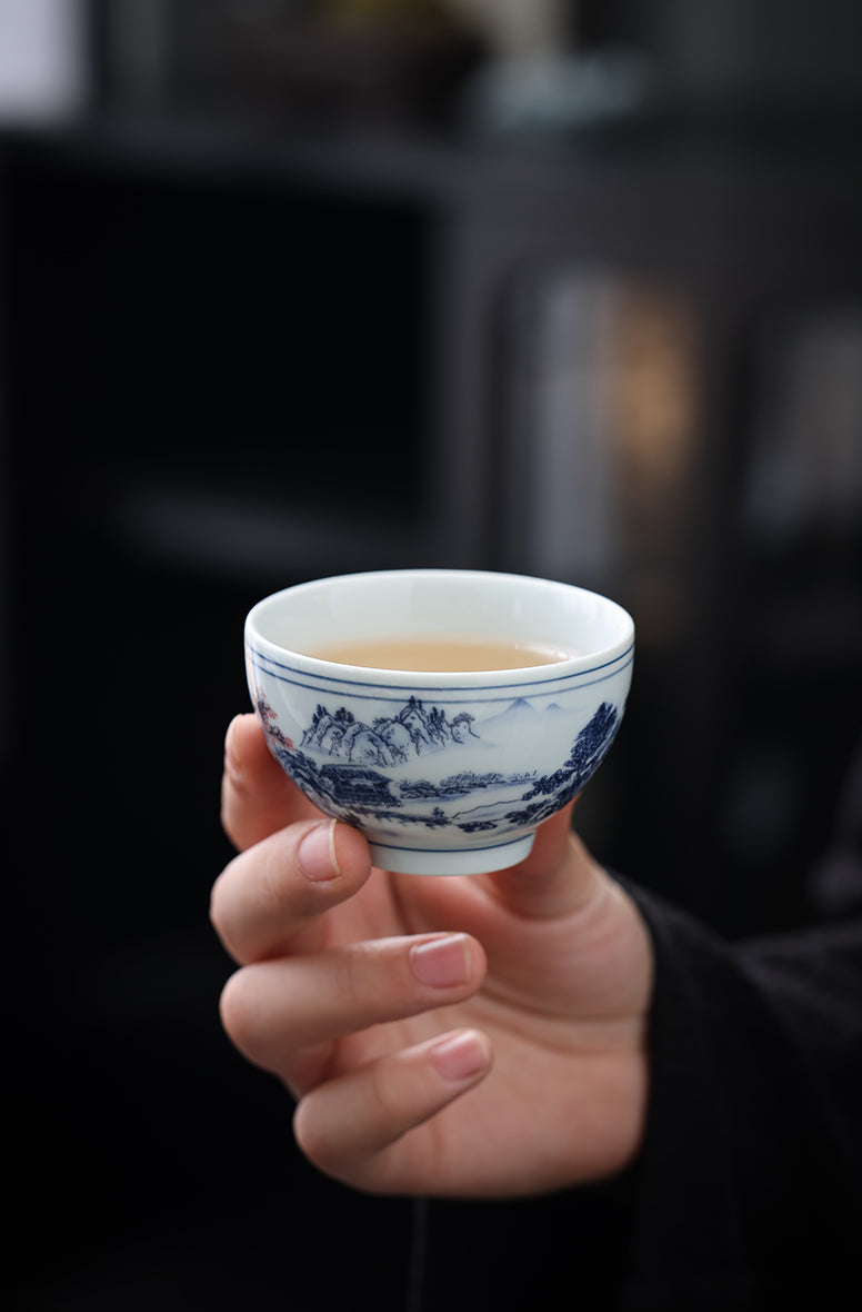 Blue-White Porcelain Gongfu Tea Set - Jesse's Teahouse
