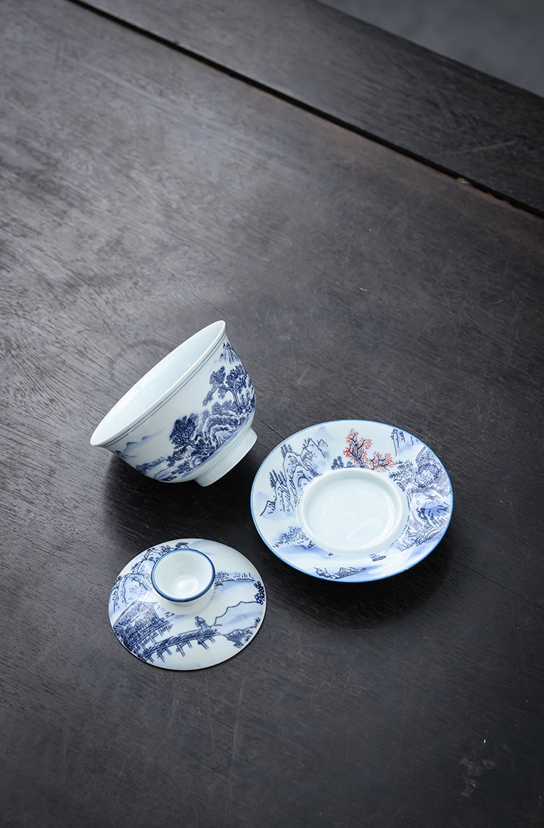 Blue-White Porcelain Gongfu Tea Set - Jesse's Teahouse