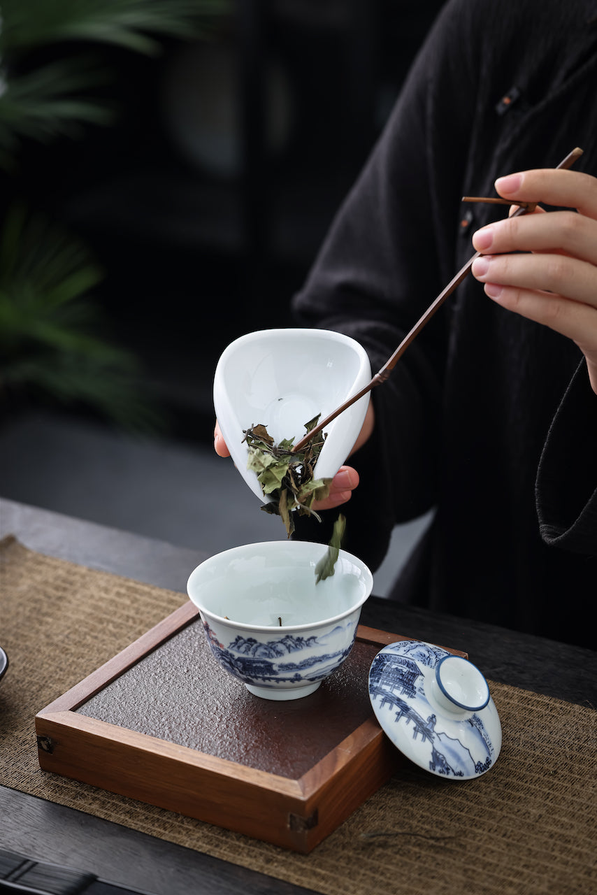 White Porcelain "Cha Ze" Tea Presentation Scoop - Jesse's Teahouse