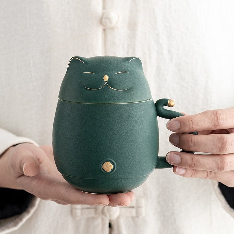 Cat Cup Nested Infuser Mug - Jesse's Teahouse