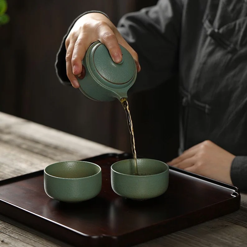 Two-Cup Travel Teapot Set - Jesse's Teahouse