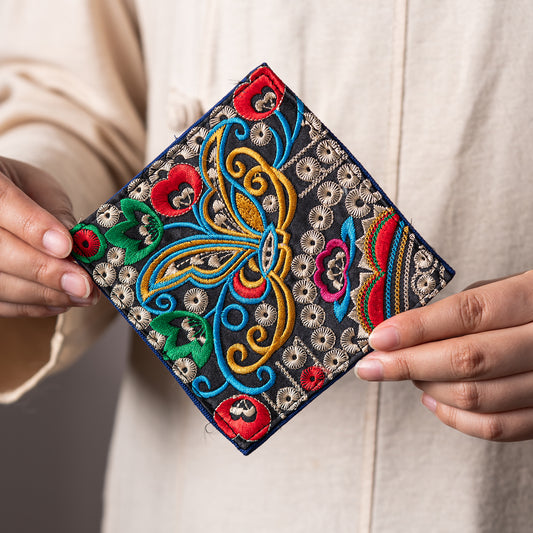 Miao-Style Embroidered Tea Mat