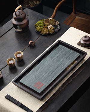 Open image in slideshow, Bluestone &quot;Qing Shi&quot; Polished Stone Tea Table
