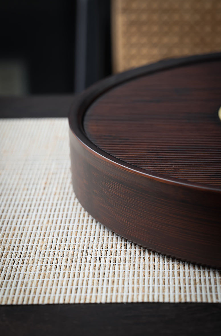 Circular Metal-Insert Tea Tray - Jesse's Teahouse