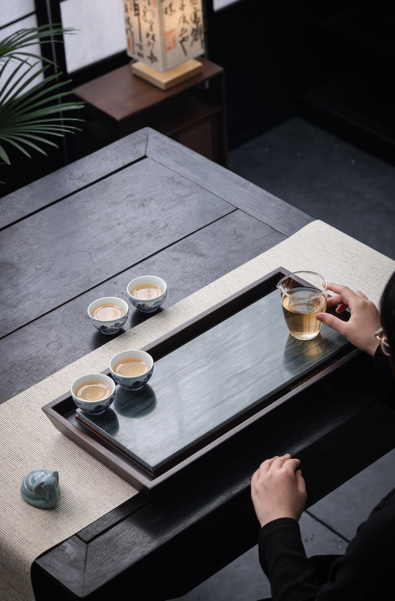 Bluestone "Qing Shi" Polished Stone Tea Table