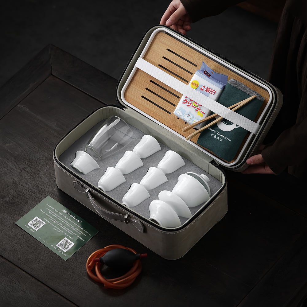 Jesse's Gongfu Tea Tray Set & Carrying Case - Jesse's Teahouse