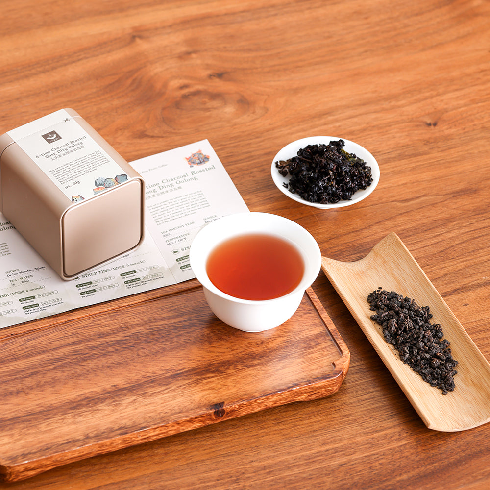 5-time Charcoal Roasted Dong Ding Oolong (Heavy Roast) - Jesse's Teahouse