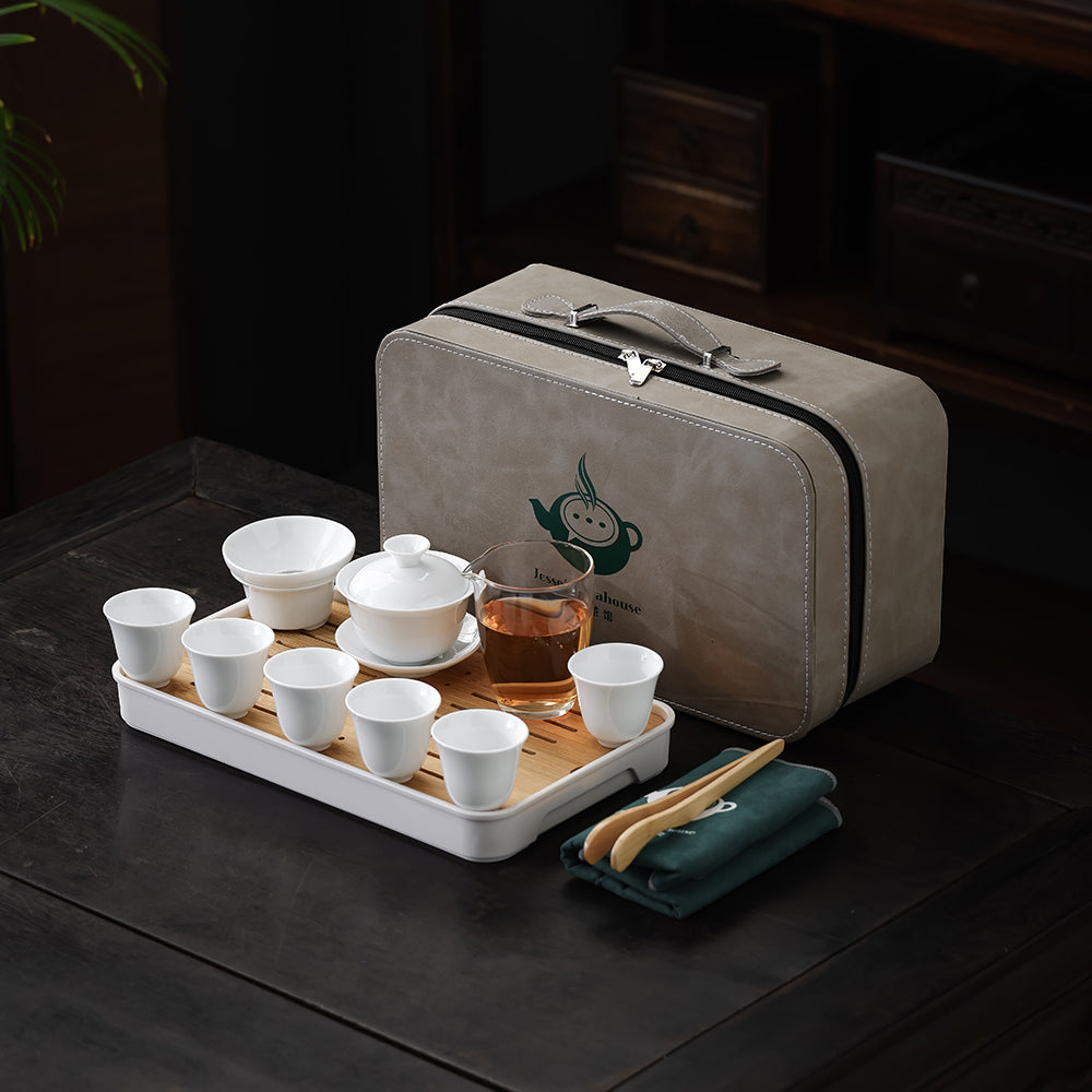 Jesse's Gongfu Tea Tray Set & Carrying Case - Gongfu Tea Tray Set + Tea Pet