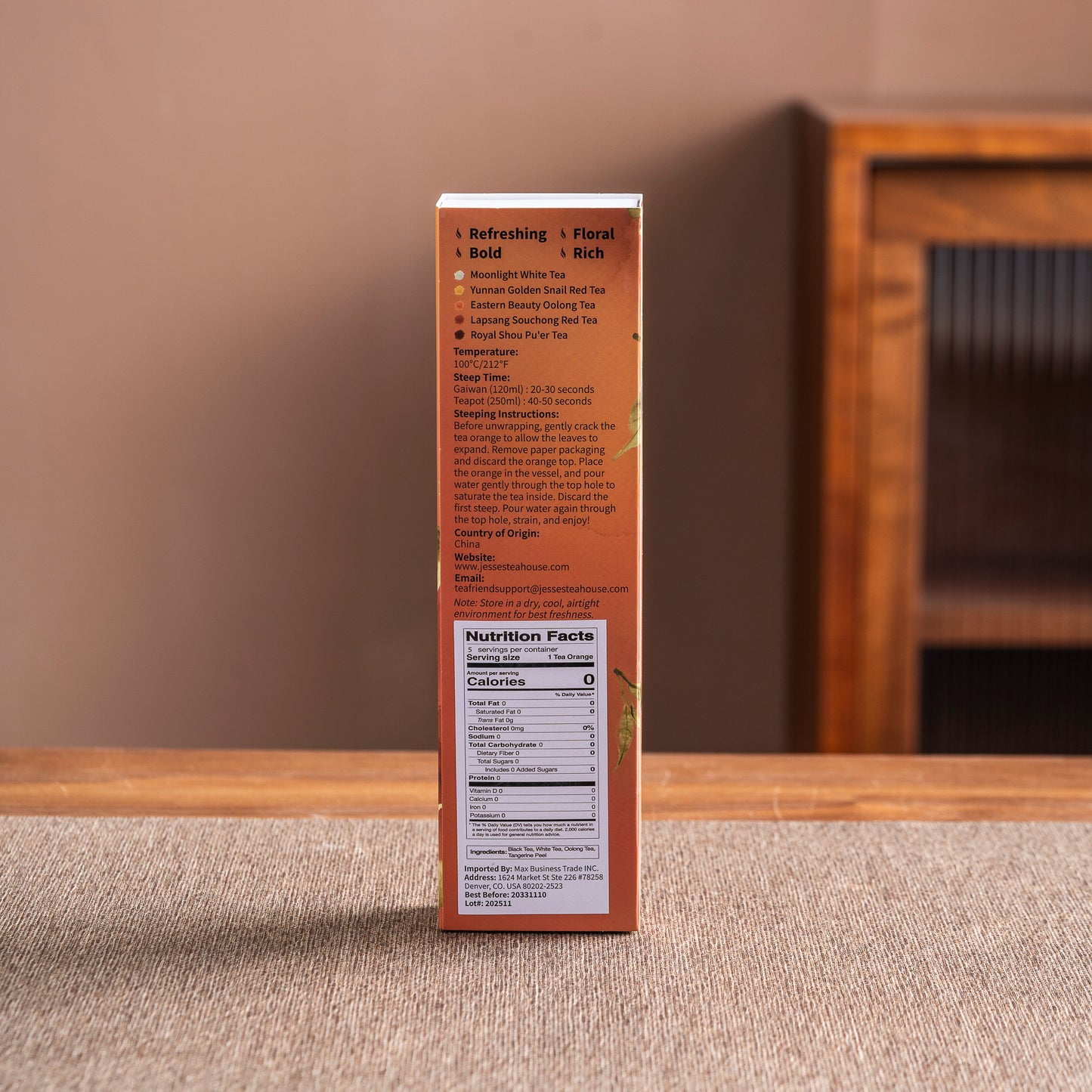 Jesse’s 5 Tea Orange Sampler (Tea Orange Series)