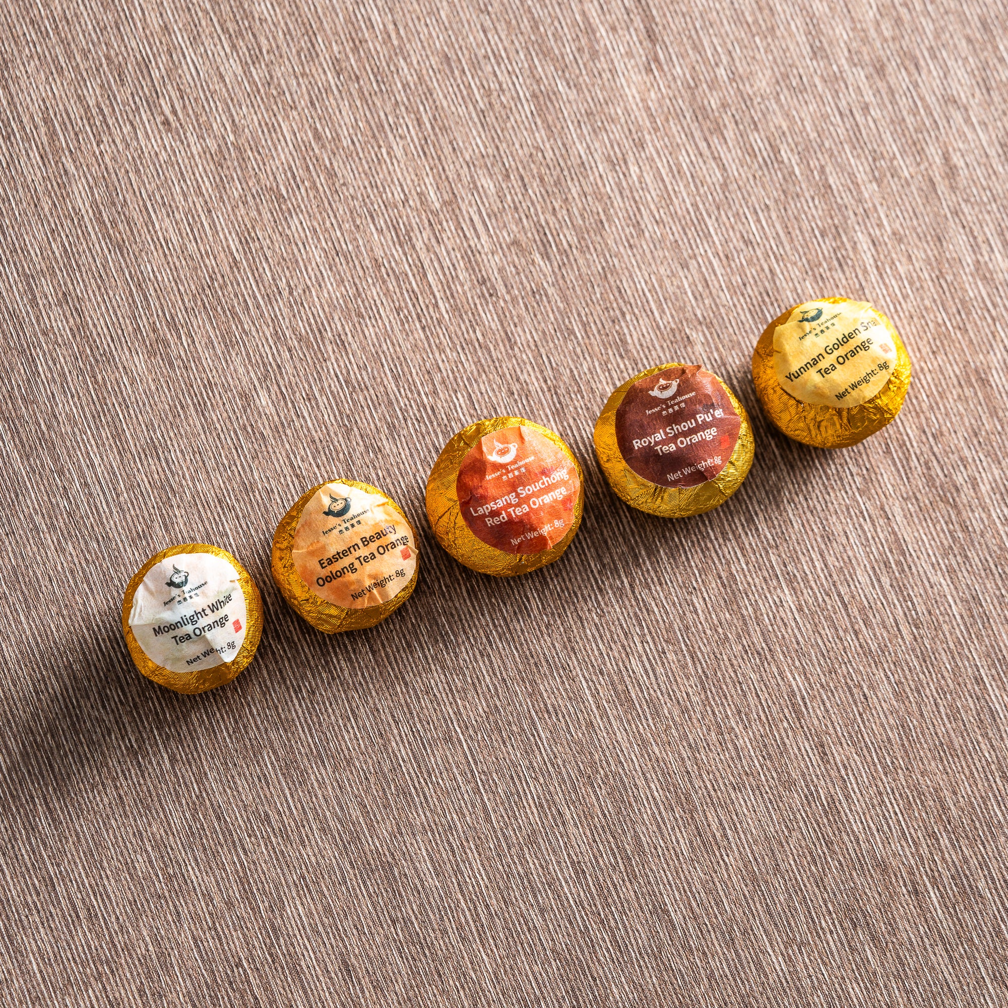 Jesse's 5 Tea Orange Sampler (Tea Orange Series) – Jesse's Teahouse