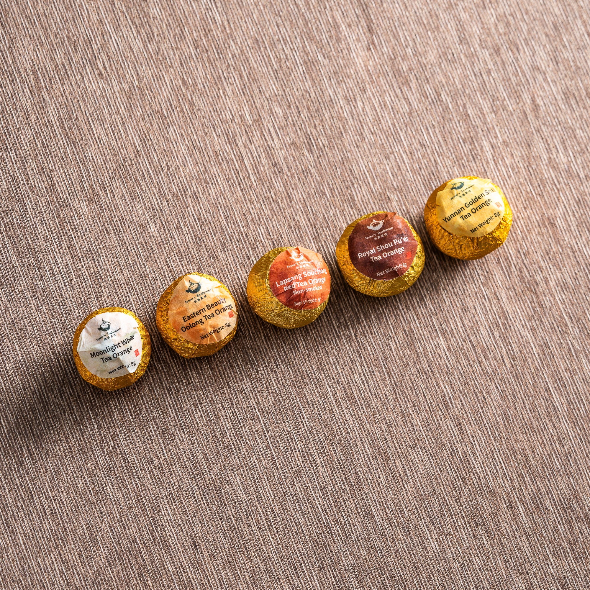 Jesse's 5 Tea Orange Sampler (Tea Orange Series) – Jesse's Teahouse