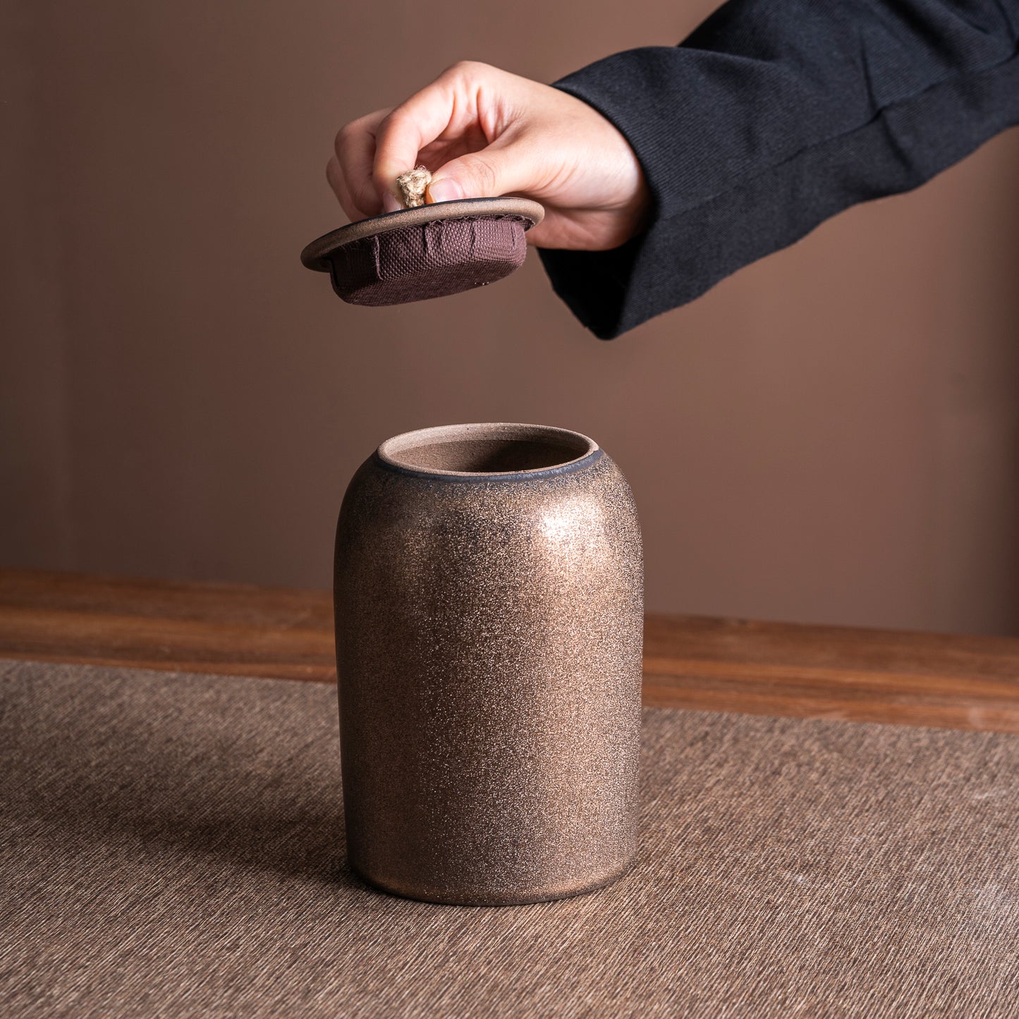 Glazed Tea Storage Canister