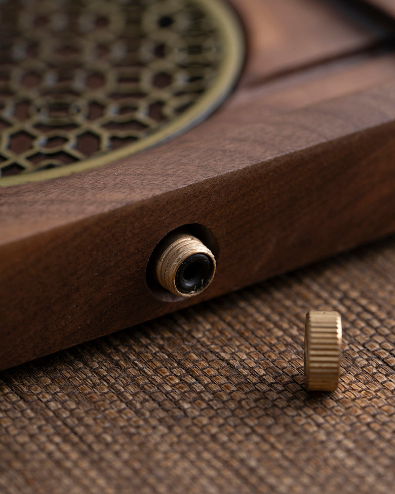 Three Peaks Wood and Resin Tea Table