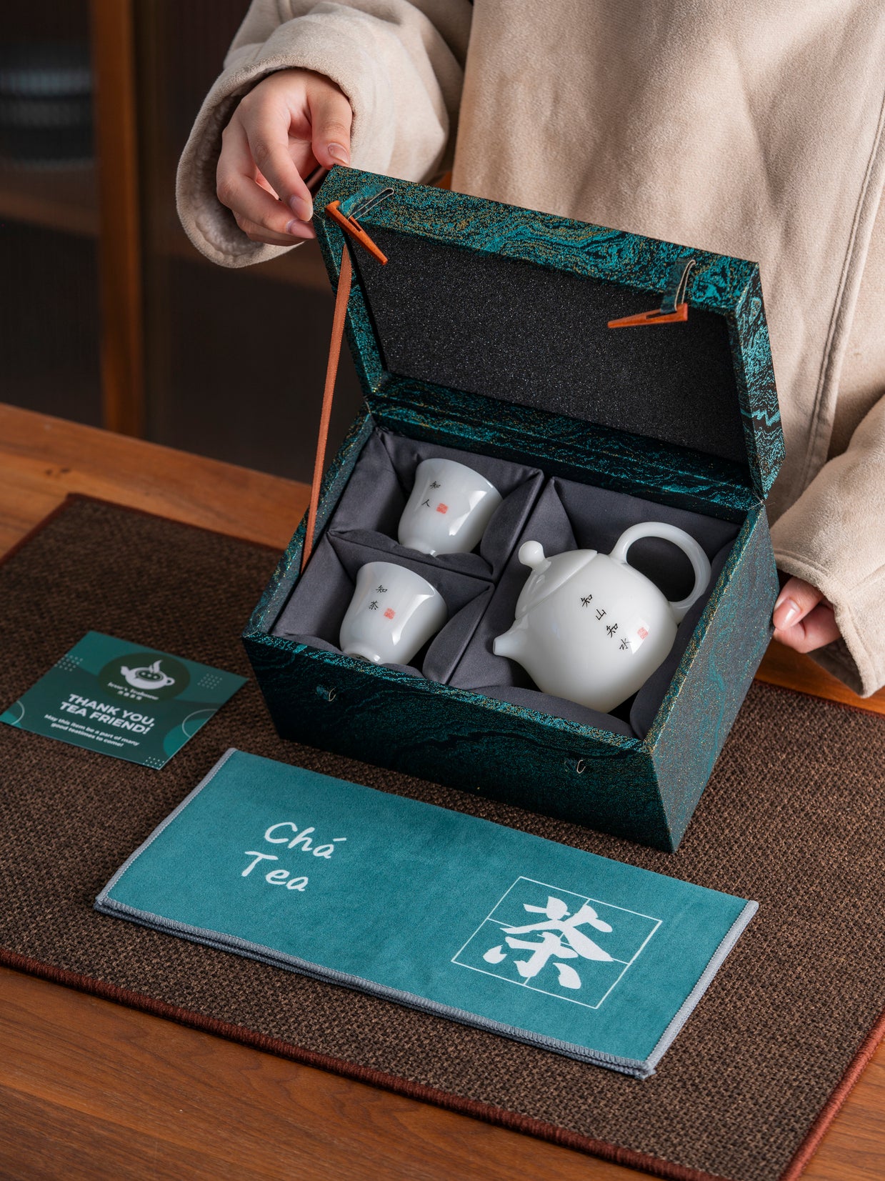 Ice Jade Porcelain Tea Set