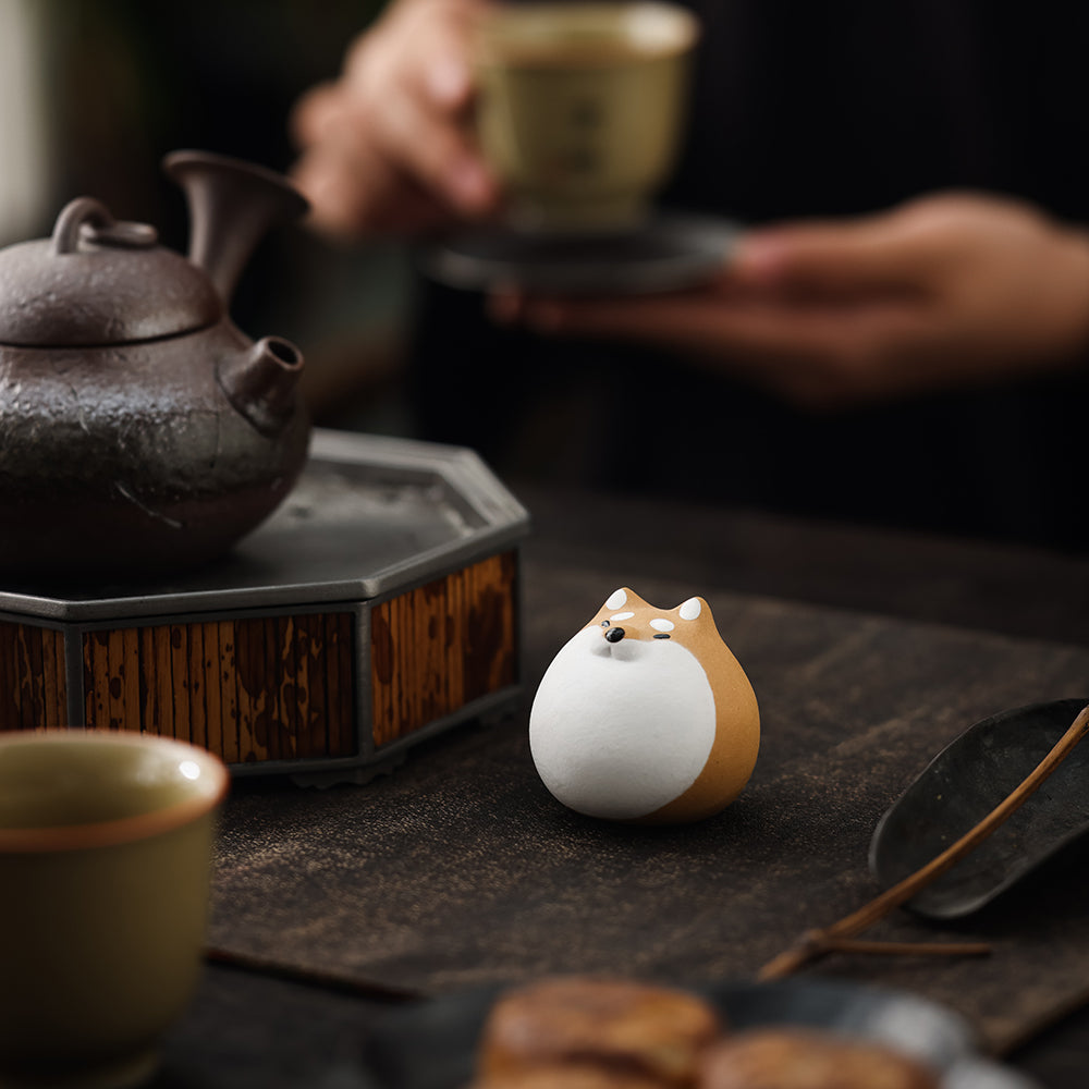 Round Shiba Inu Tea Pet
