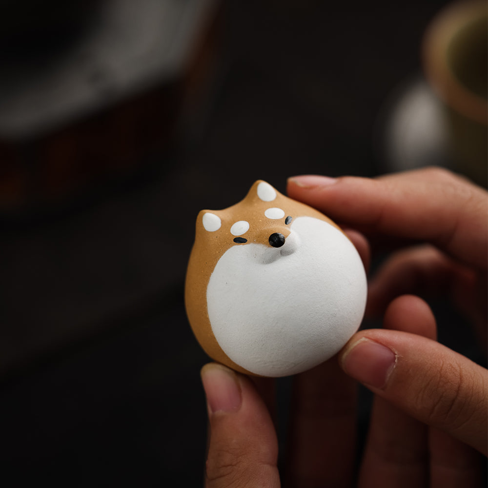 Round Shiba Inu Tea Pet
