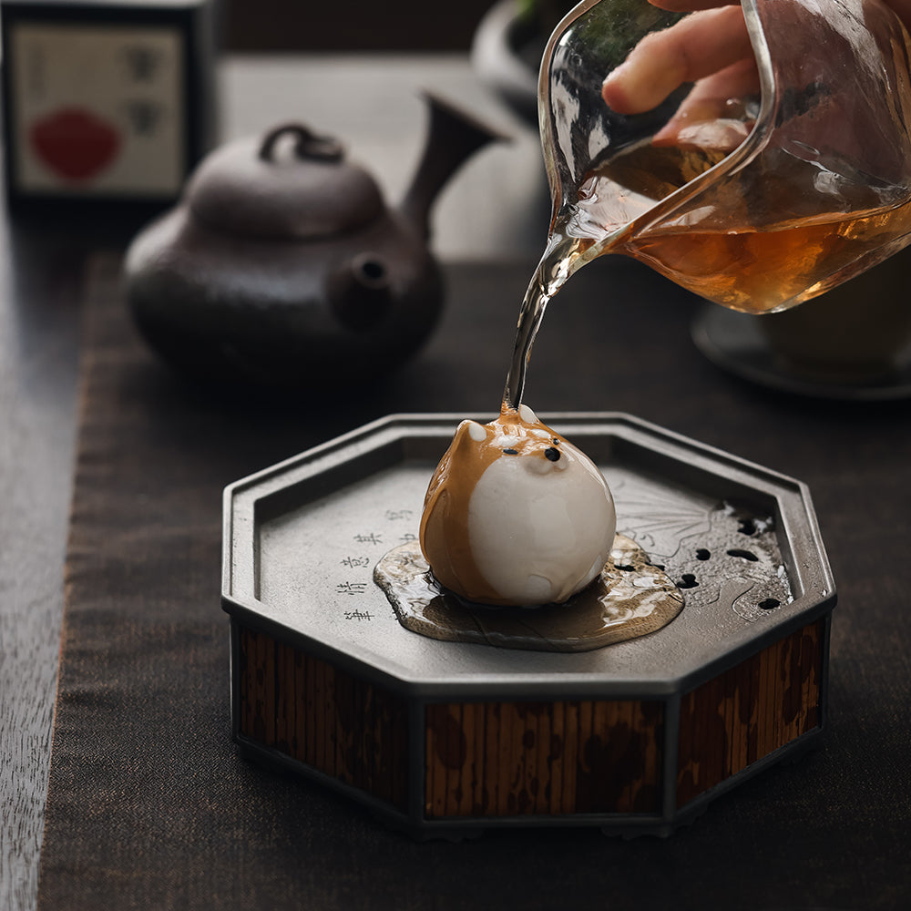 Round Shiba Inu Tea Pet