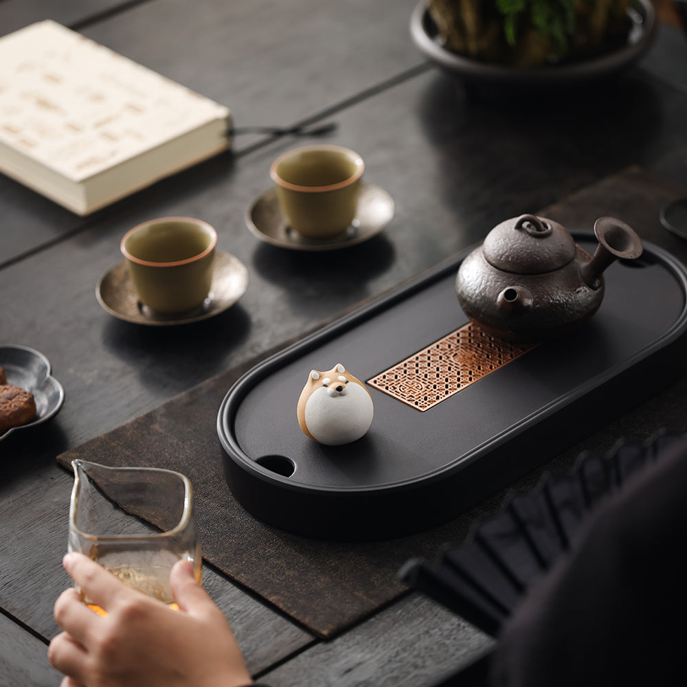 Round Shiba Inu Tea Pet