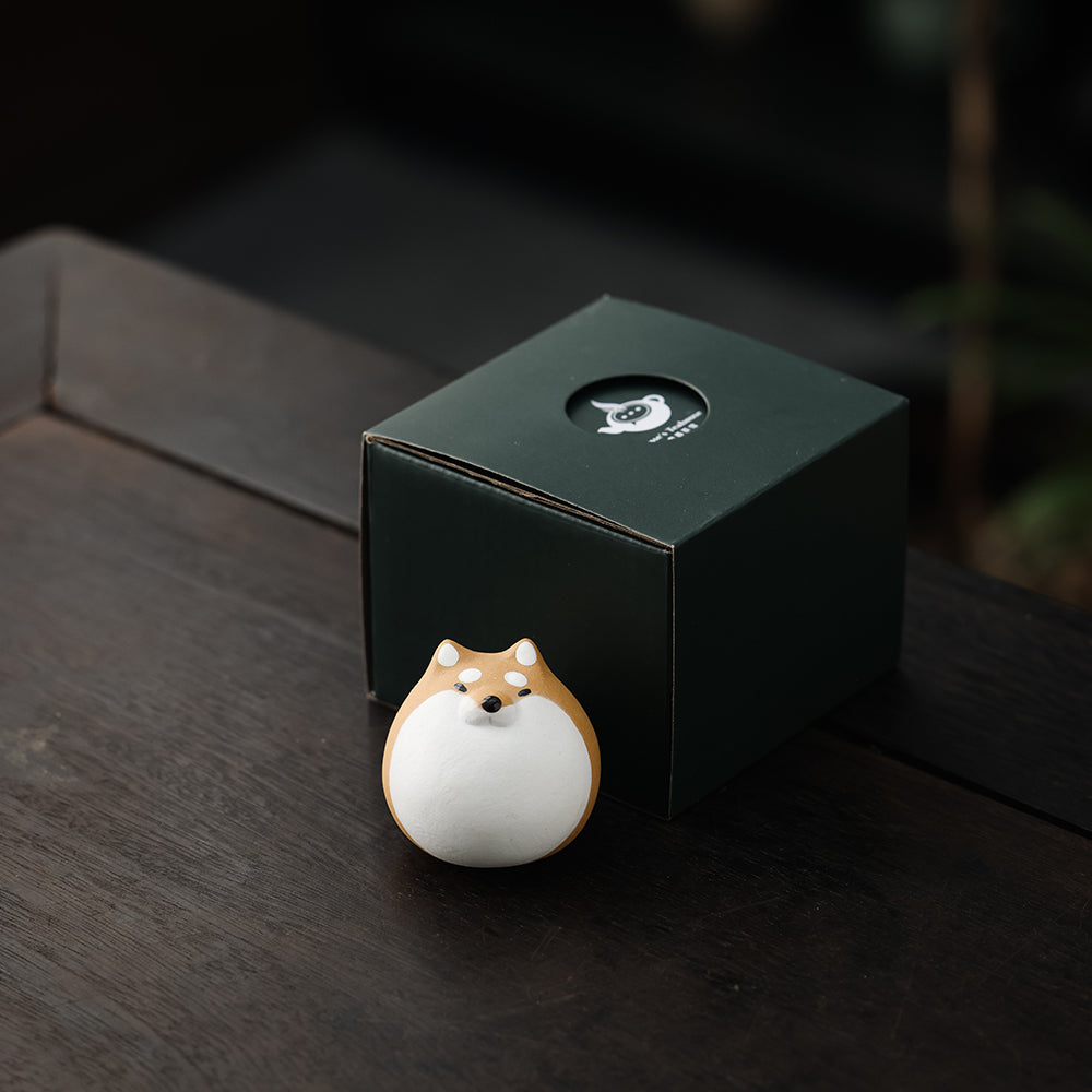 Round Shiba Inu Tea Pet