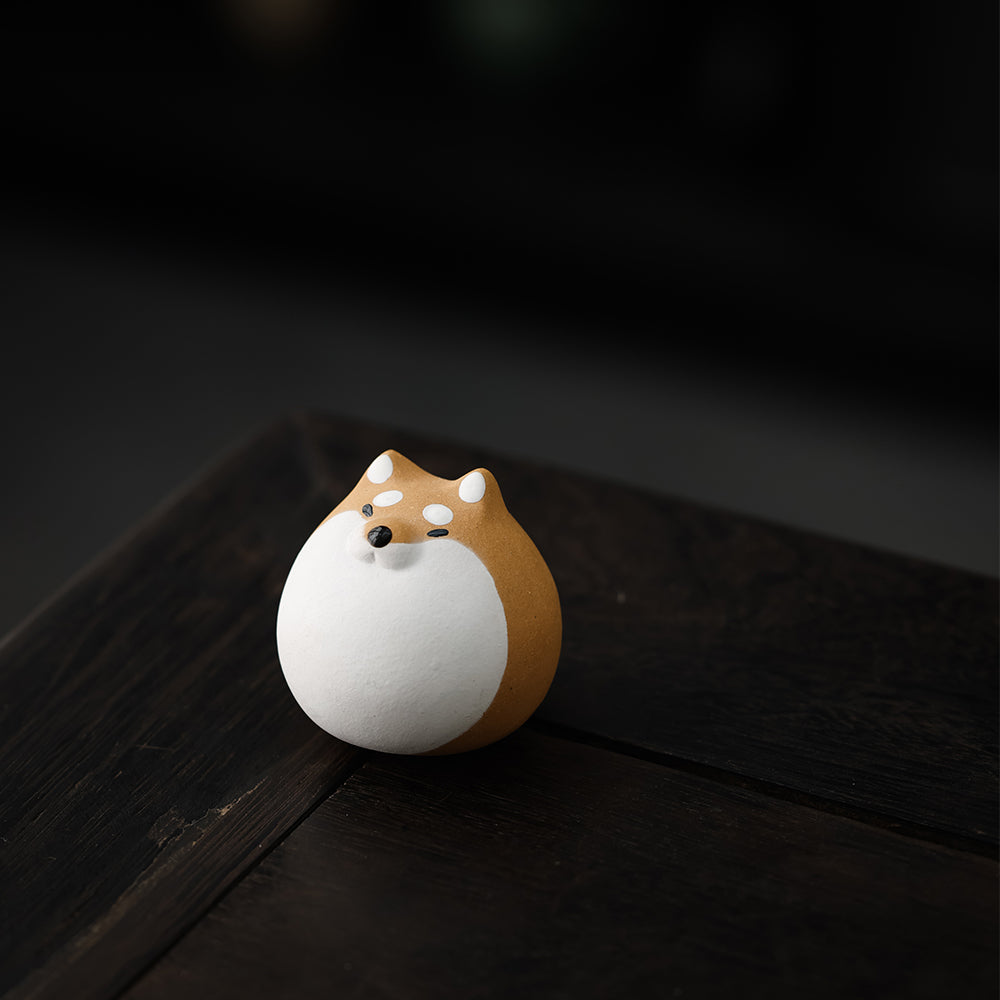 Round Shiba Inu Tea Pet