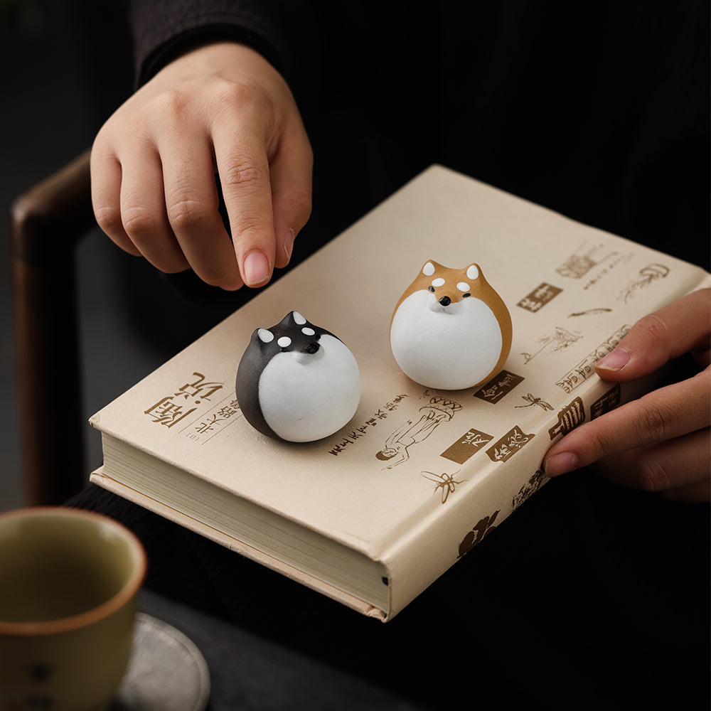 Round Shiba Inu Tea Pet
