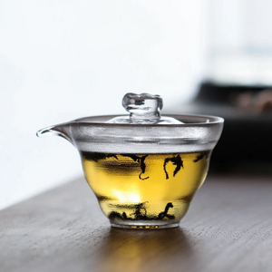 Open image in slideshow, Frosted Glass Gaiwan-Style Teapot
