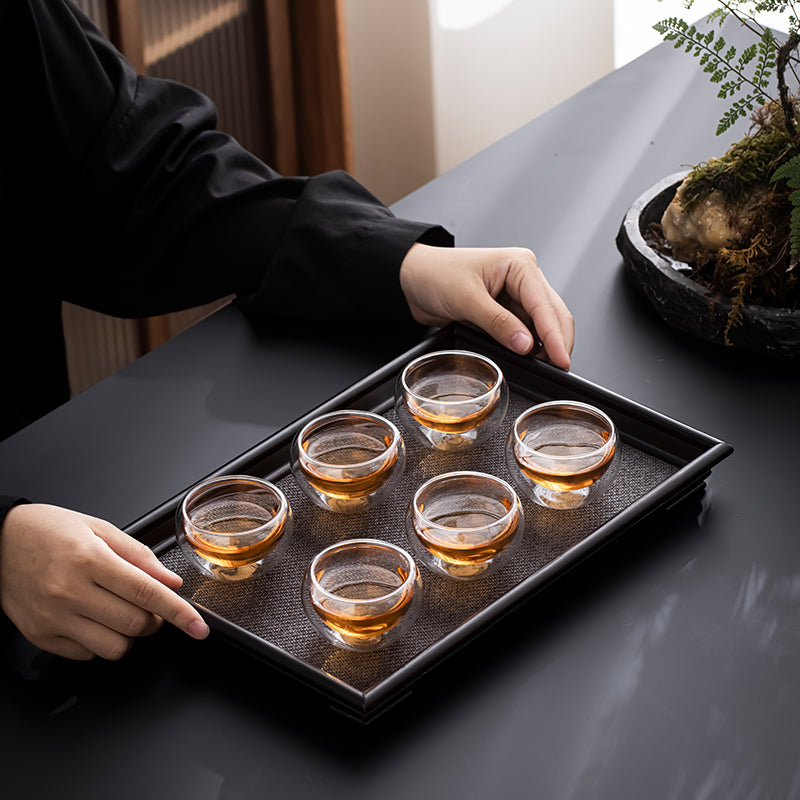 Double Wall Glass Gongfu Tea Cup (Set of 6)