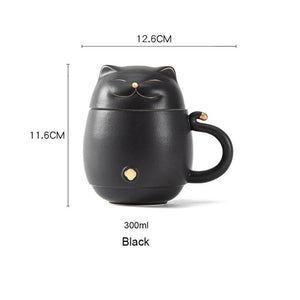 Cat Cup Nested Infuser Mug - Jesse's Teahouse